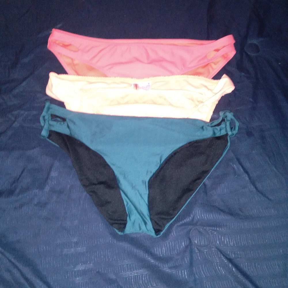 3 pairs of Mix Bikini Bottoms all Large